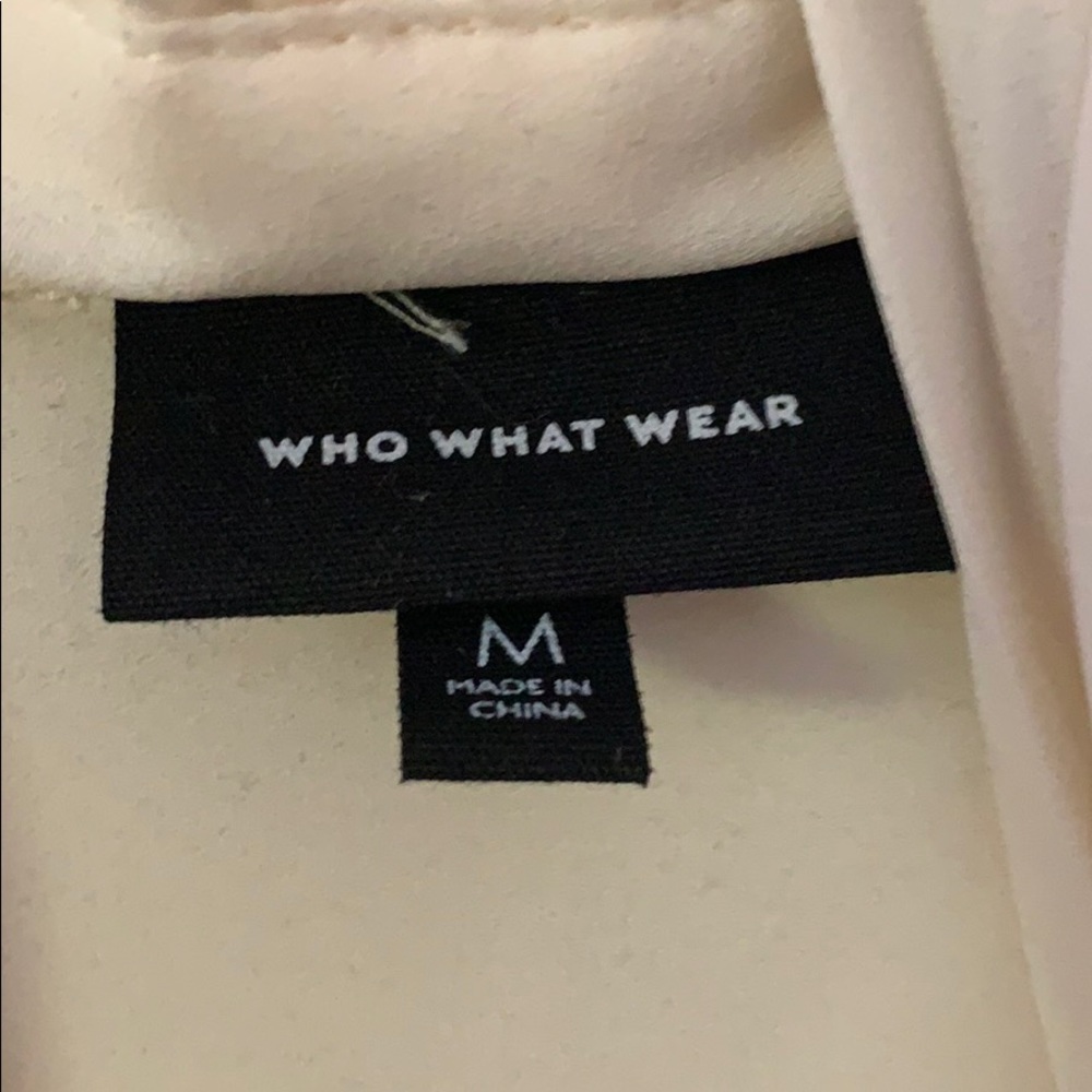 Cream Tie-neck Blouse - Picture 2 of 2